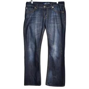 Seven7 Boot Jeans Men's 40x32 Flap Back Pockets 100% Cotton Dark Wash‎ Denim